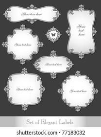 Vector set of elegant vintage labels