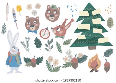 Vector set element for creating a perfect design for a little boy.	
