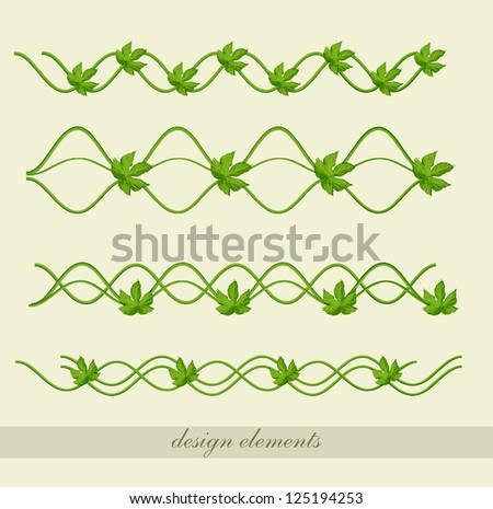 Similar – Green flowers and leaves flat lay