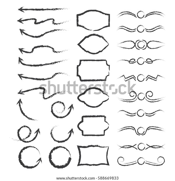 Vector set elements for\
design and page decoration. A set of dividers, frames, arrows for\
your ideas.