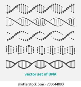 vector set of elements DNA. - Shutterstock ID 733044880