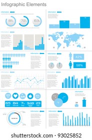 Vector Set elements of infographics  World Map and Information Graphics