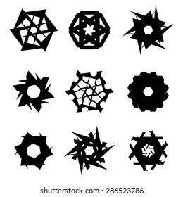 Vector Set of  Elements Isolated on White Background.