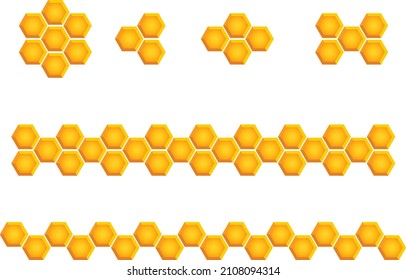Vector set of elements
is made up of honeycombs.