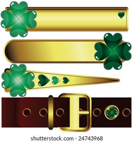 Vector  A set elements of St. Patrick's Day