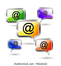 Vector set of e-mail icons