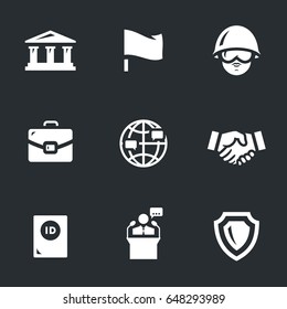 Vector Set of Embassy Icons.