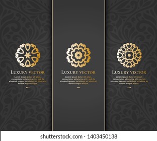 Vector set of emblem with elegant, classic elements. Can be used for logo and monogram. Great for invitation, flyer, menu, brochure, background or any desired idea.