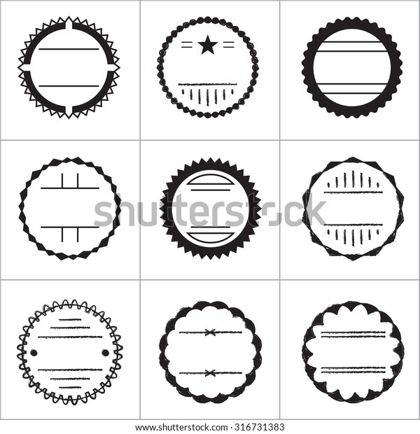 Vector Set Emblems Badges Lables Placard Stock Vector (Royalty Free ...