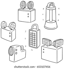 vector set of emergency light