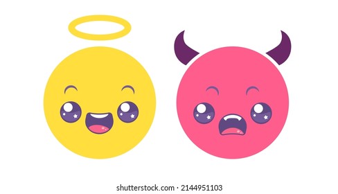 690 Angel devil emoji Stock Illustrations, Images & Vectors | Shutterstock