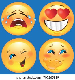 Vector set of emoticons