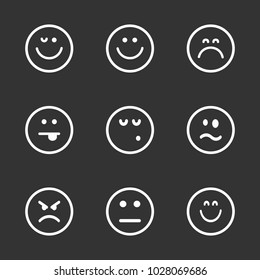 Vector set of emotional icons