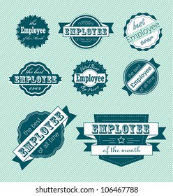 Vector Set: Employee Of The Month Label