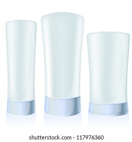 Vector set of empty cosmetic bottles can be use for brand promotion, advertisement, brochures, print materials, labels