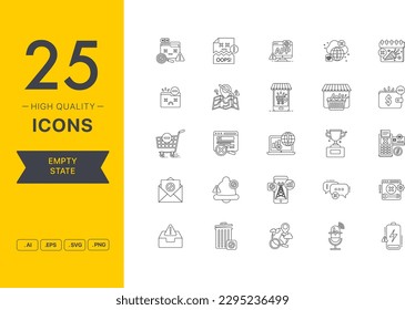 Vector set of Empty State icons