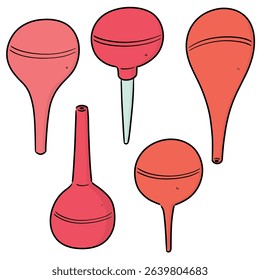 vector set of enema cartoon