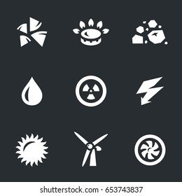 Vector Set of Energy Source Icons.
