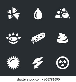 Vector Set of Energy Source Icons.