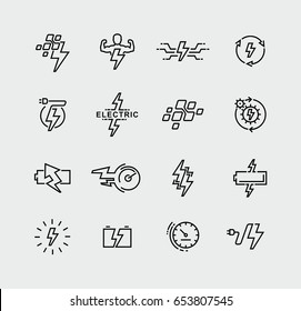 Vector set energy symbols and logo design elements 