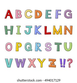 Vector Set Colorful Uppercase Alphabet Letters Stock Vector (Royalty ...