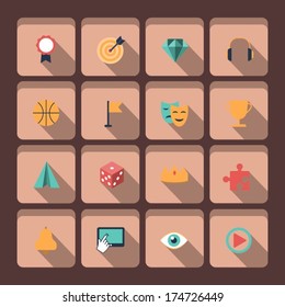 vector set of entertainment icons