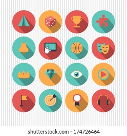vector set of entertainment icons