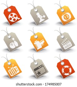 Vector set of entertainment icons.