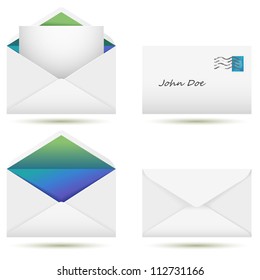 Vector set of envelopes