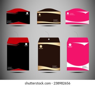 Vector set of envelopes template design