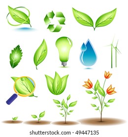 Vector set of environmental designs