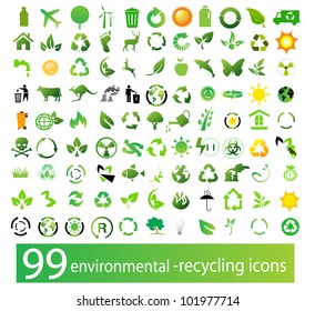 Vector set of environmental / recycling icons