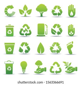 Vector set of environmental / recycling icons 