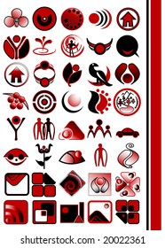 Vector set of environmental / recycling icons and logos