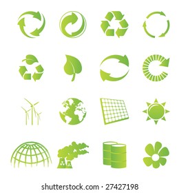 Vector set of environmental / recycling icons