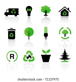 Vector set of environmental / recycling icons