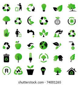 Vector Set Of Environmental / Recycling Icons