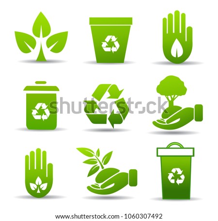 Vector set of environmental / recycling icons 
