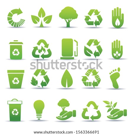 Vector set of environmental / recycling icons 