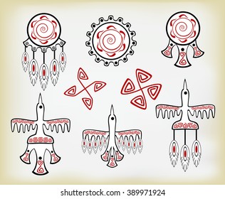 Vector set of ethnic Indian elements. EPS10 illustration