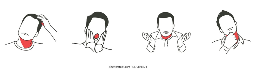 Vector Set of Expressions and Gestures in Simple Linear Style
