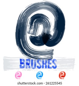 Vektorset von extrem grunge unterirdischen Schrift. Handgezeichnetes Pinselalphabet. Symbole