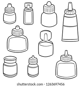 vector set of eye medicine