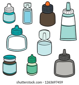 vector set of eye medicine