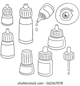 vector set of eye medicine