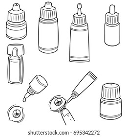 vector set of eye medicine