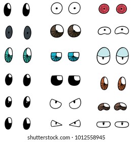 vector set of eyes