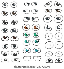 vector set of eyes