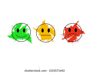 vector set of face with different emotions