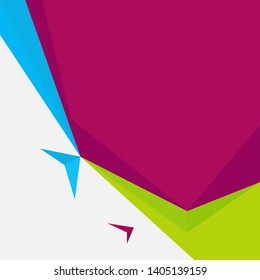 Vector set of faceted 3d crystal colorful shapes, banners. Vertical orientation backgrounds